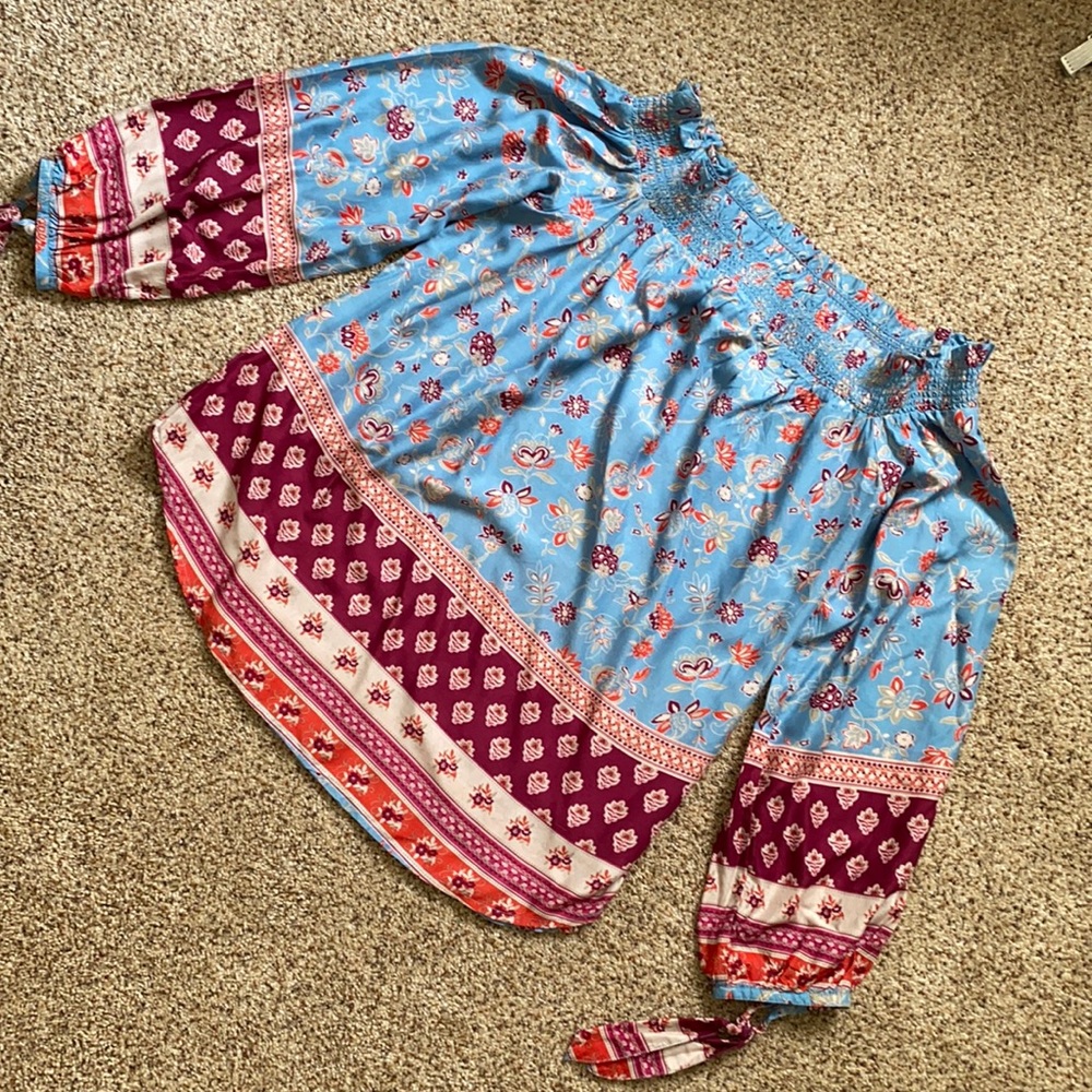 EUC Beachlunchlounge Floral & Paisley Blouse - Size M 🇺🇸